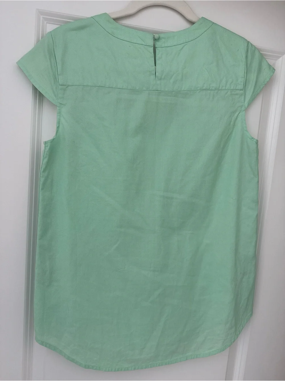 NEW J. Crew Mint Cap-Sleeve Cotton Top
